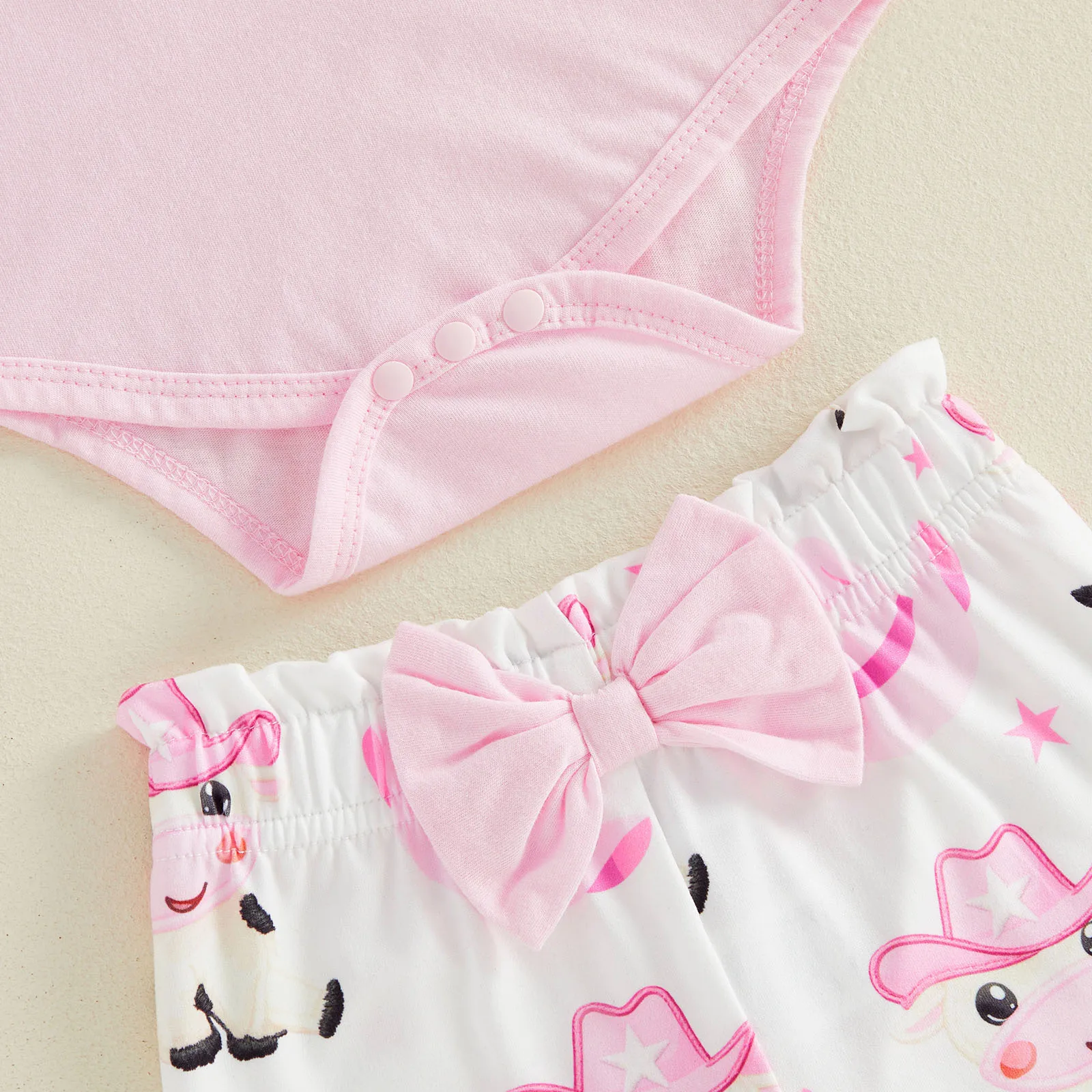 Conjunto verano bebé niña: romper manga corta y diadema vaquera - imagen 2