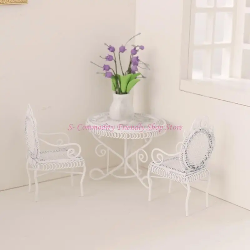 Muebles para casa de muñecas – Salón miniatura realista con detalles