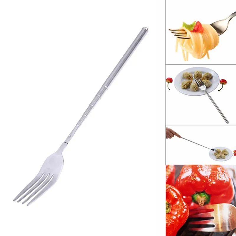 Tenedor extensible de acero inoxidable para barbacoa - imagen 2