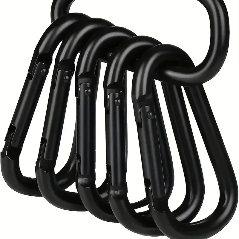 Hebillas tipo D negras para fijación en exteriores