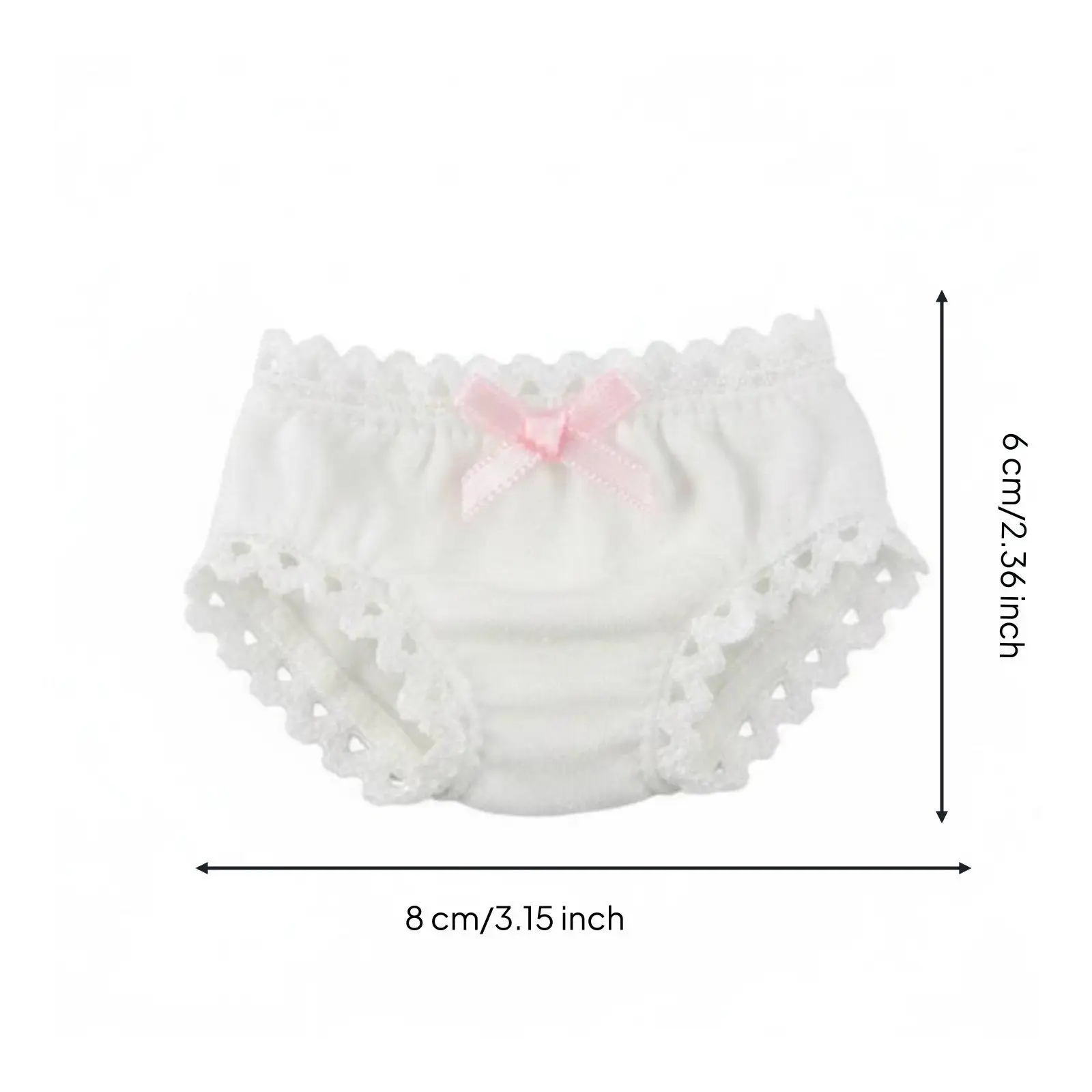 Ropa interior de encaje blanca para muñecas, conjunto mini - imagen 4