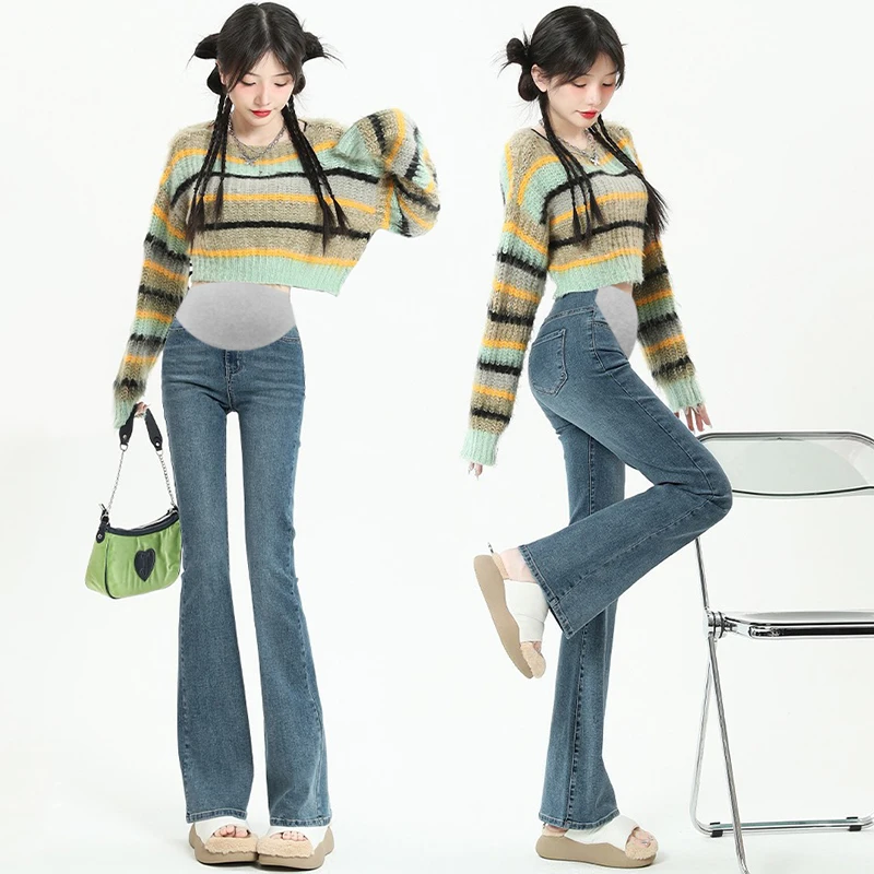 Pantalones vaqueros elásticos para bebé – Corte bootcut otoñal - imagen 5