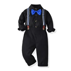 Conjunto pantalón y camisa niño blanco y negro de algodón