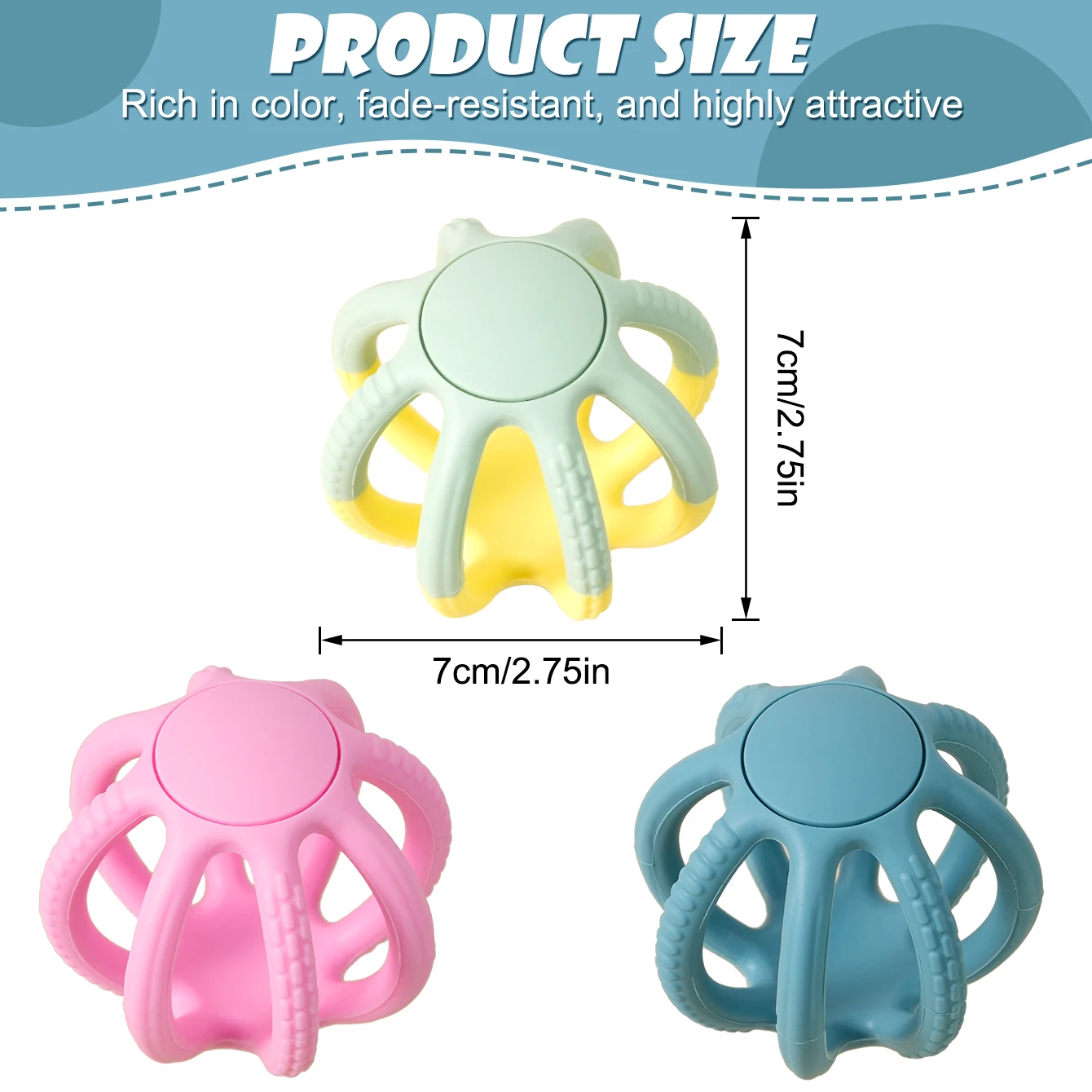 Mordedor de silicona sin BPA para bebés