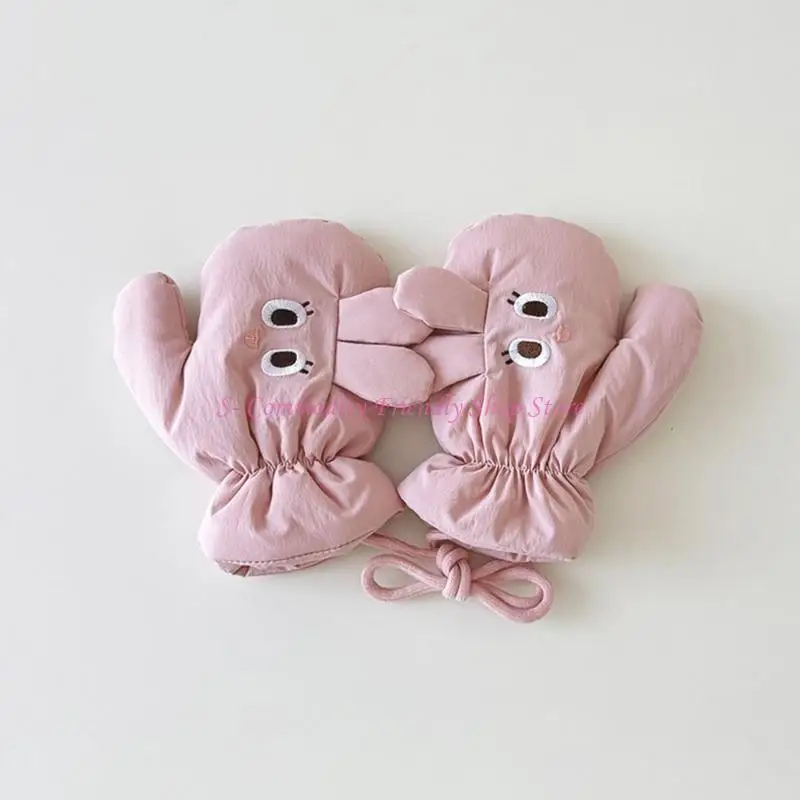 Guantes de invierno impermeables para niños con forro térmico