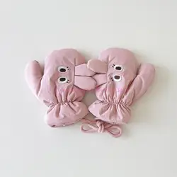 Guantes de invierno impermeables para niños con forro térmico