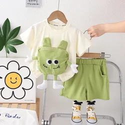 Conjunto verano bebé con camiseta y shorts de algodón