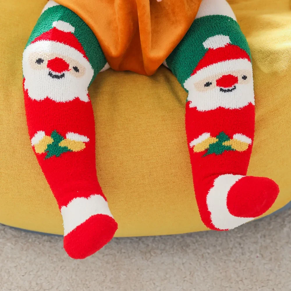 Calcetines de terciopelo coral para niños