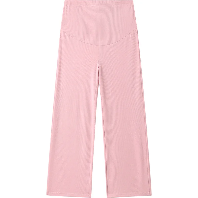 Pantalones palazzo de maternidad, pierna ancha con cordón - imagen 5