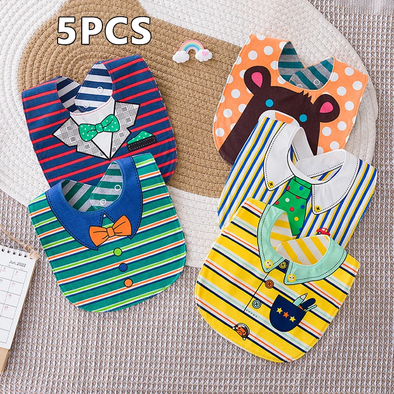Baberos impermeables bebé – Bandanas algodón doble cara suaves - imagen 3