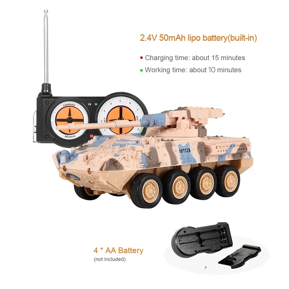 Tanque RC teledirigido de camuflaje leopardo para niños - imagen 4
