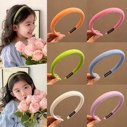 Diadema para bebé ancha mate color caramelo, fácil de lavar