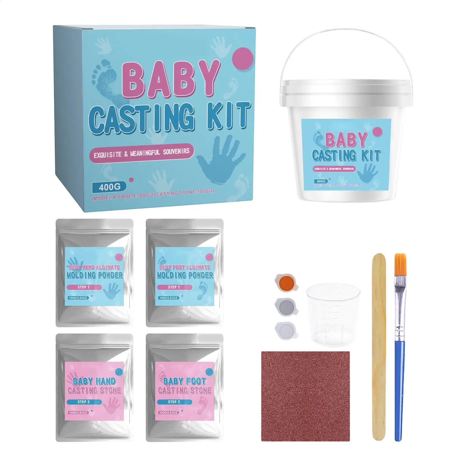 Kit de impresión de huellas en proceso
