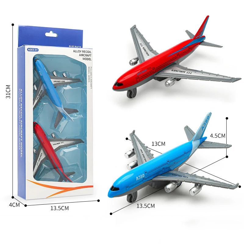 Avión de aleación con inercia para niños, juguete modelo línea - imagen 5