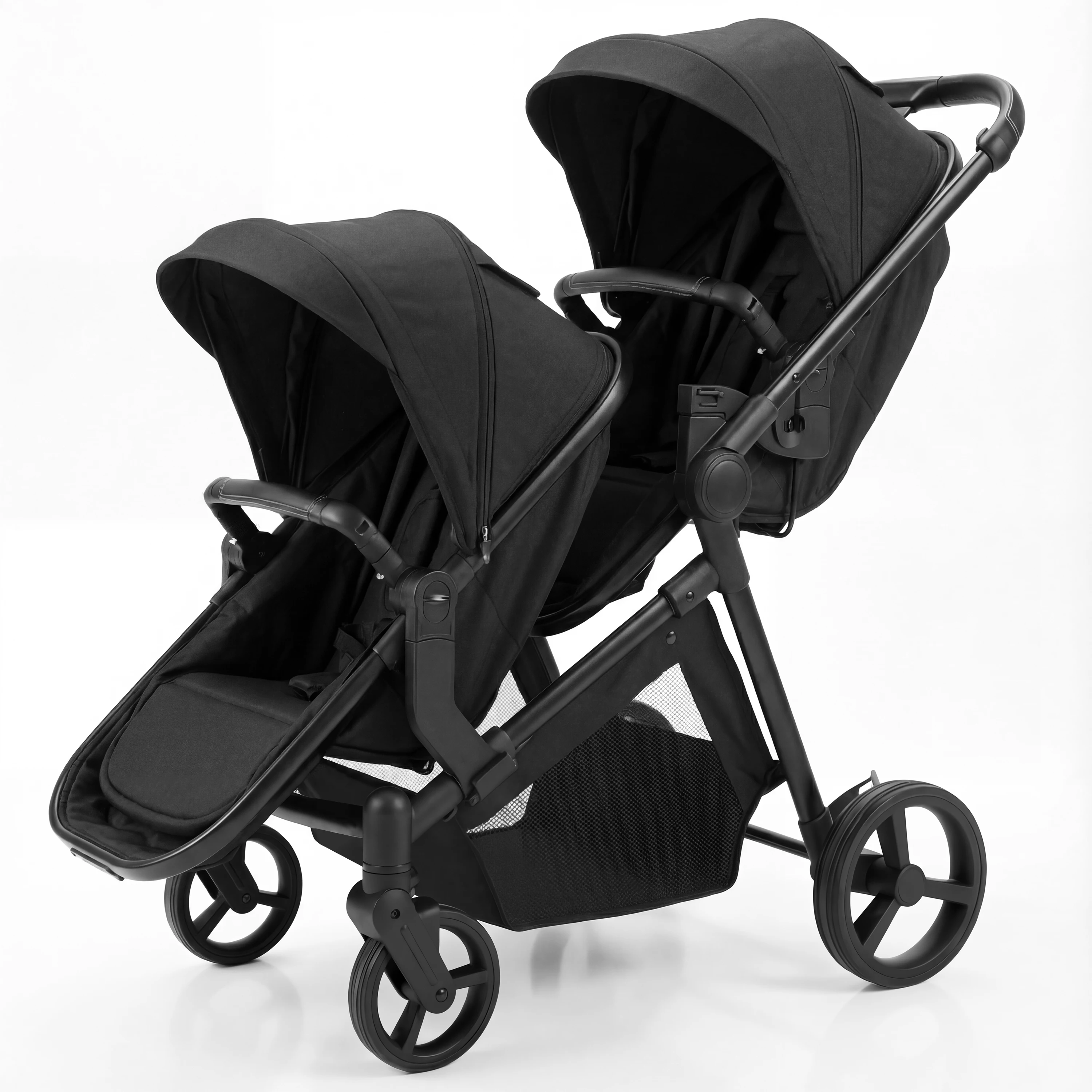 Cochecito doble plegable ligero para exteriores con amortiguación - imagen 2