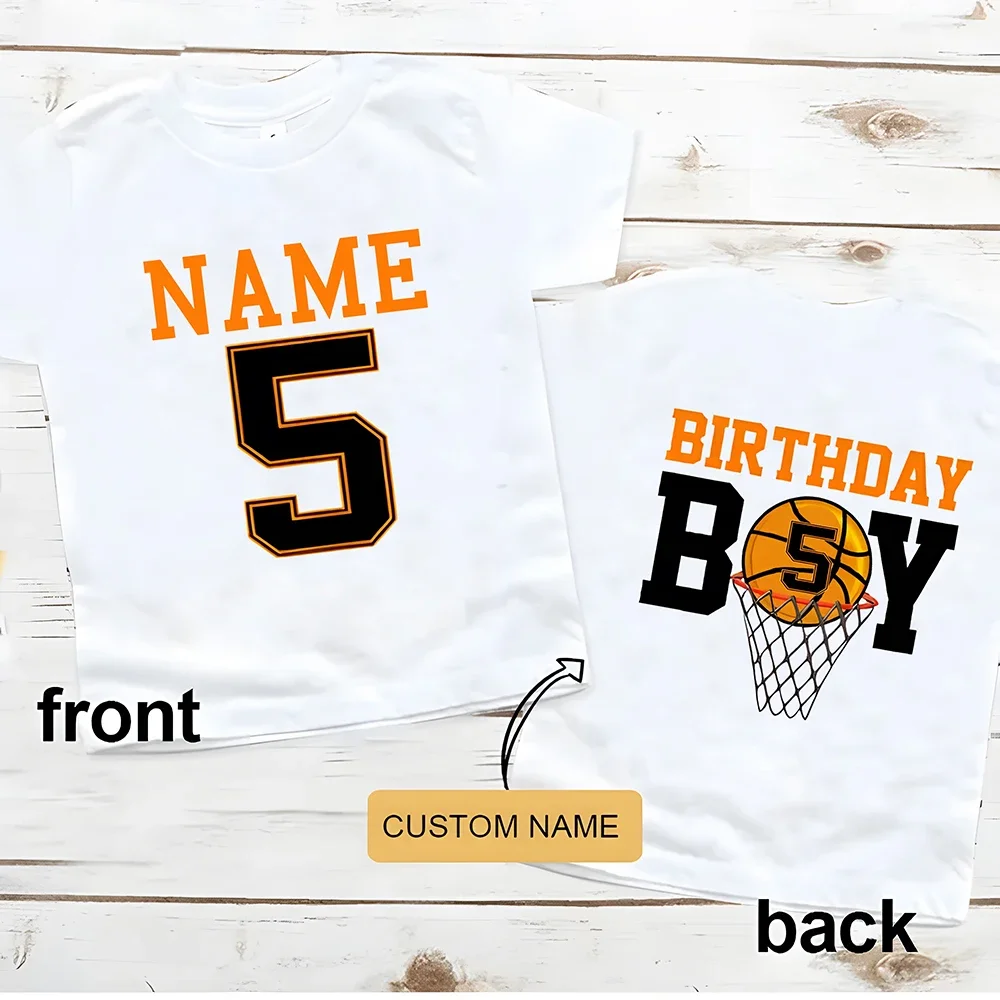Camiseta personalizada de baloncesto para cumpleaños infantil - imagen 4