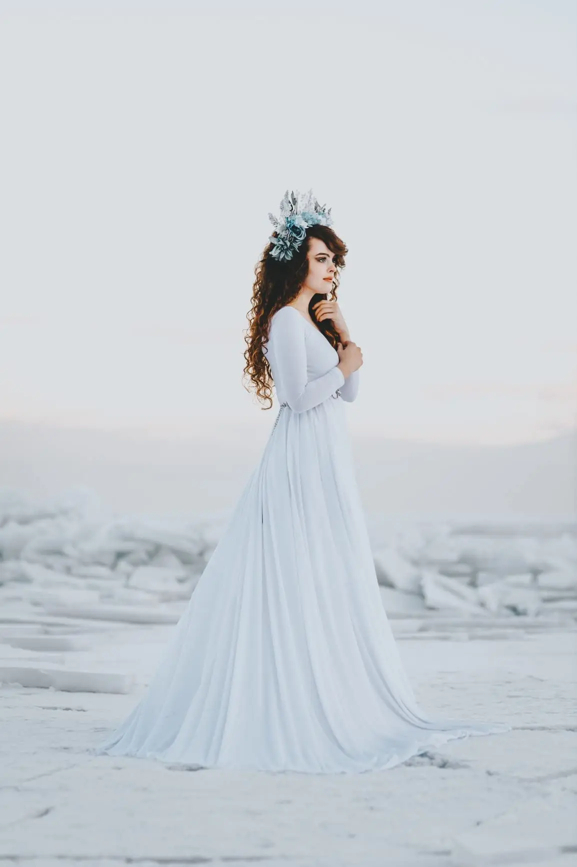Resultado elegante para fotografía de maternidad