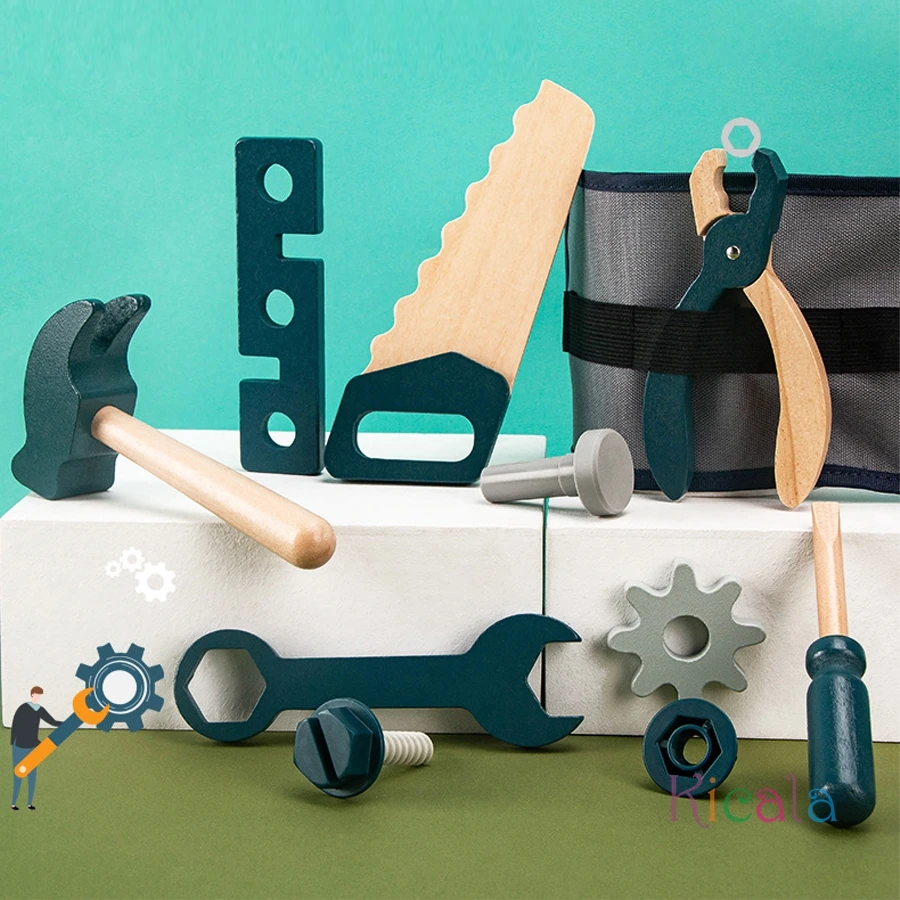 Set juego rol en madera: bombero y reparador - imagen 4