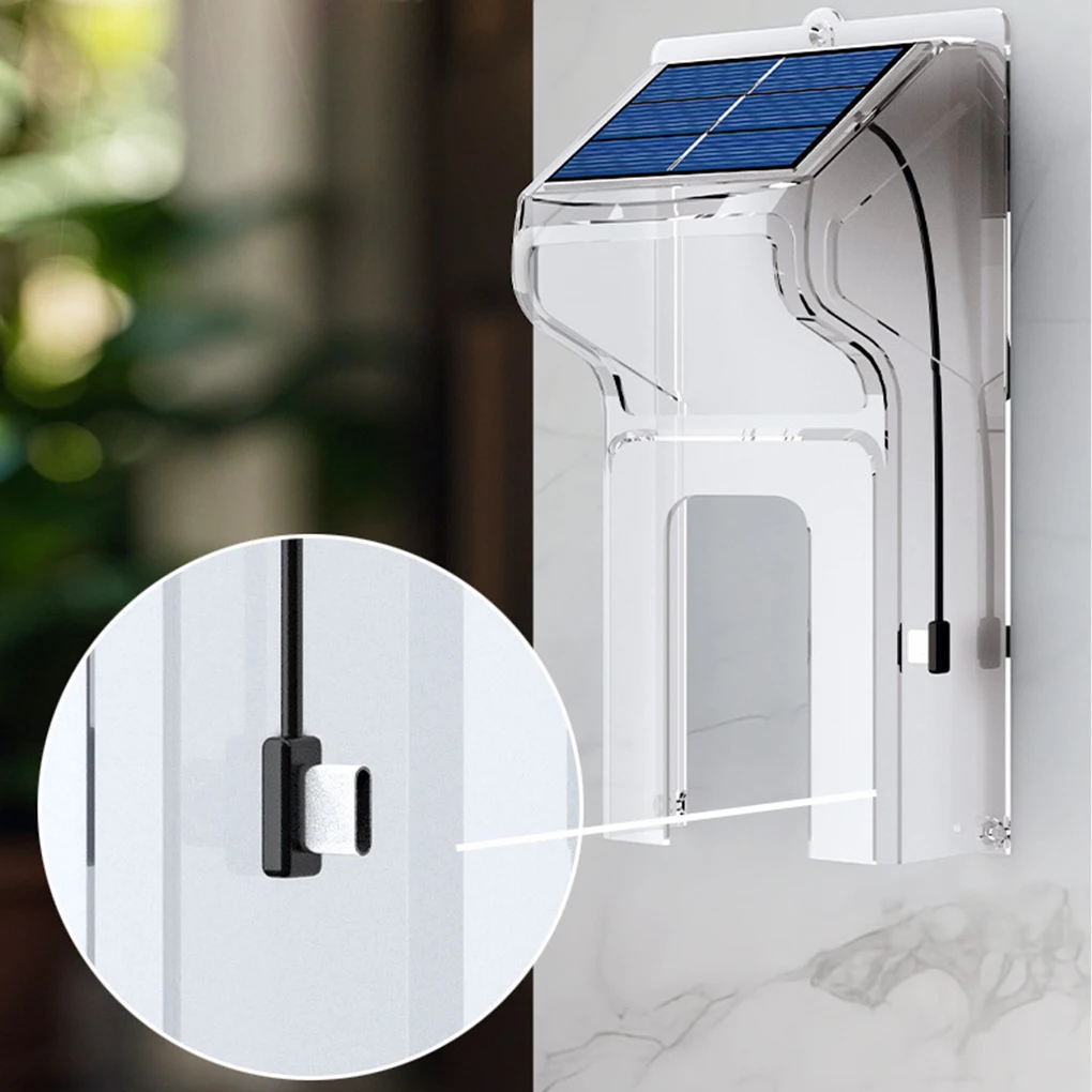 Timbre con vídeo inalámbrico solar para lluvia, tapa transparente - imagen 4