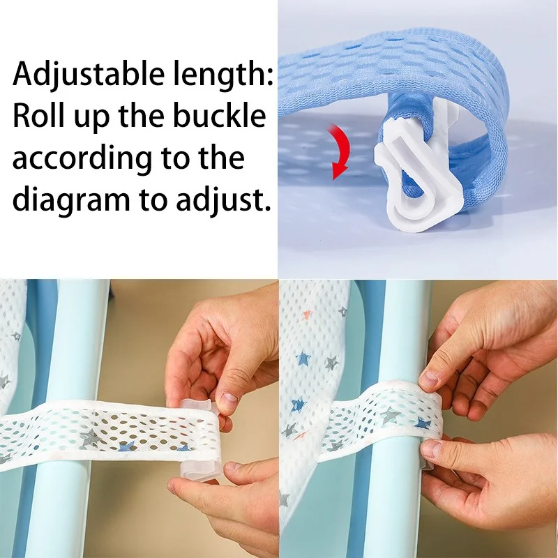 Red de baño antideslizante para bebé con cojín ajustable cruz - imagen 2