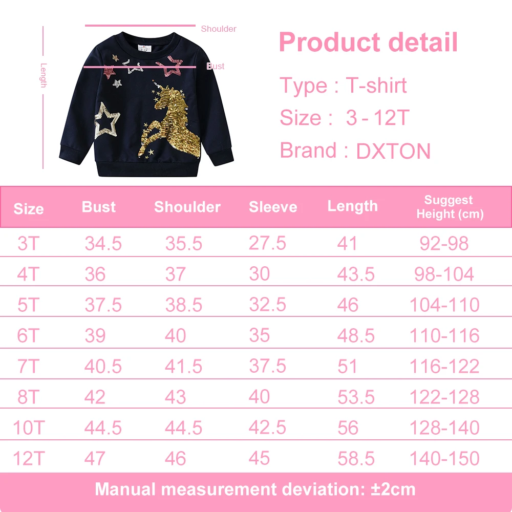 DXTON sudadera de niña unicornio para invierno - imagen 4