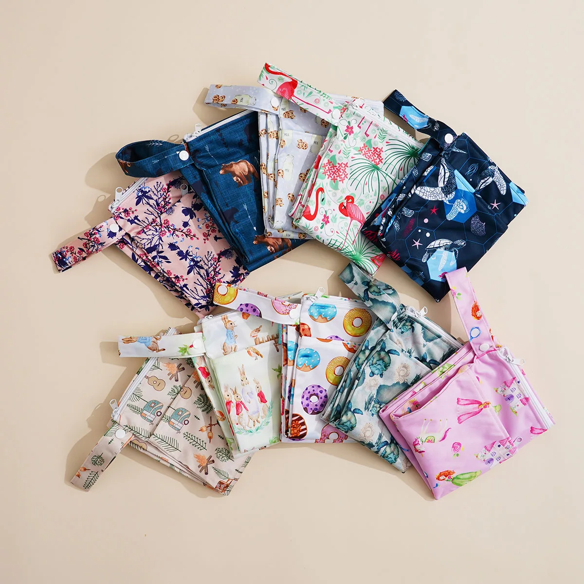Bolsa de pañales impermeable reutilizable HappyFlute ecológica