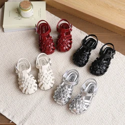 Sandalias romanas planas para niñas – Retro veraniegas