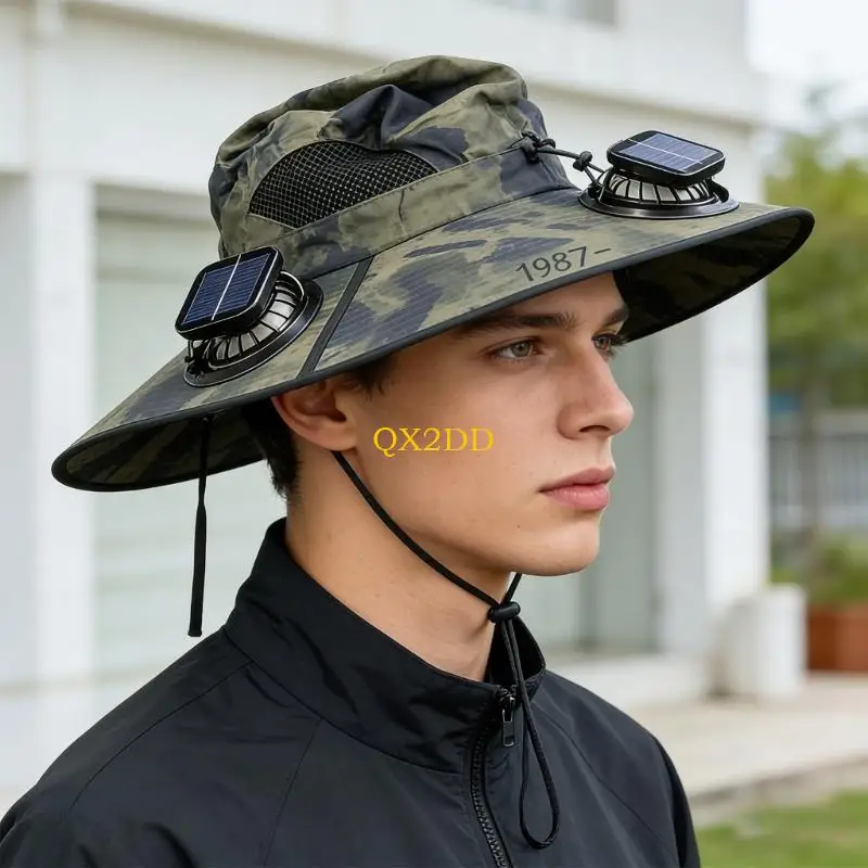 QX2D Sombrero infantil de poliéster transpirable con ventilación solar - imagen 3