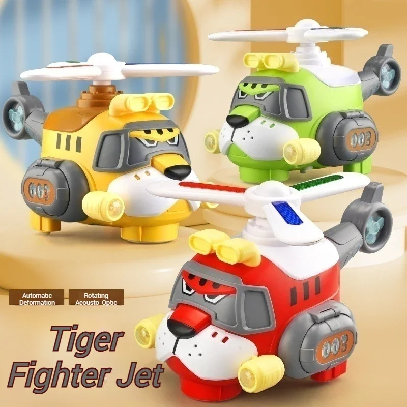 Avión de juguete eléctrico 360° con tigre anti-golpes, luces y música - imagen 5