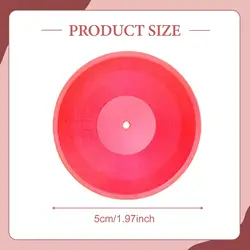 Discos de vinilo miniatura para casa de muñecas, decoración