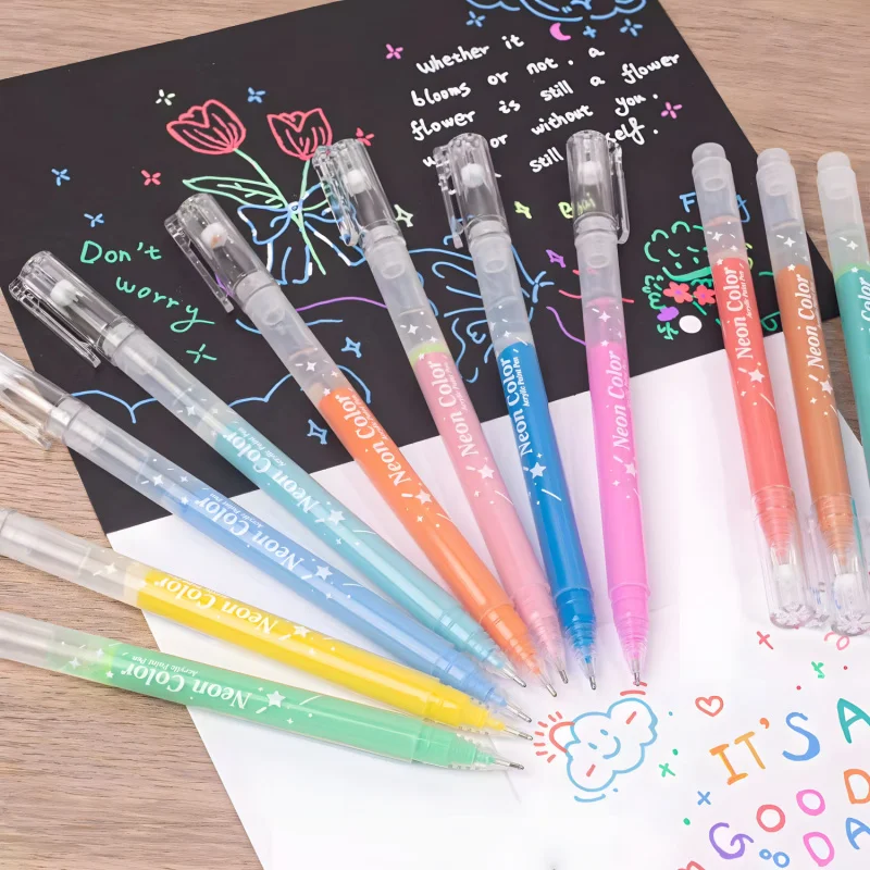 Bolígrafos de gel punta fina para colorear – Colores surtidos para niños - imagen 3