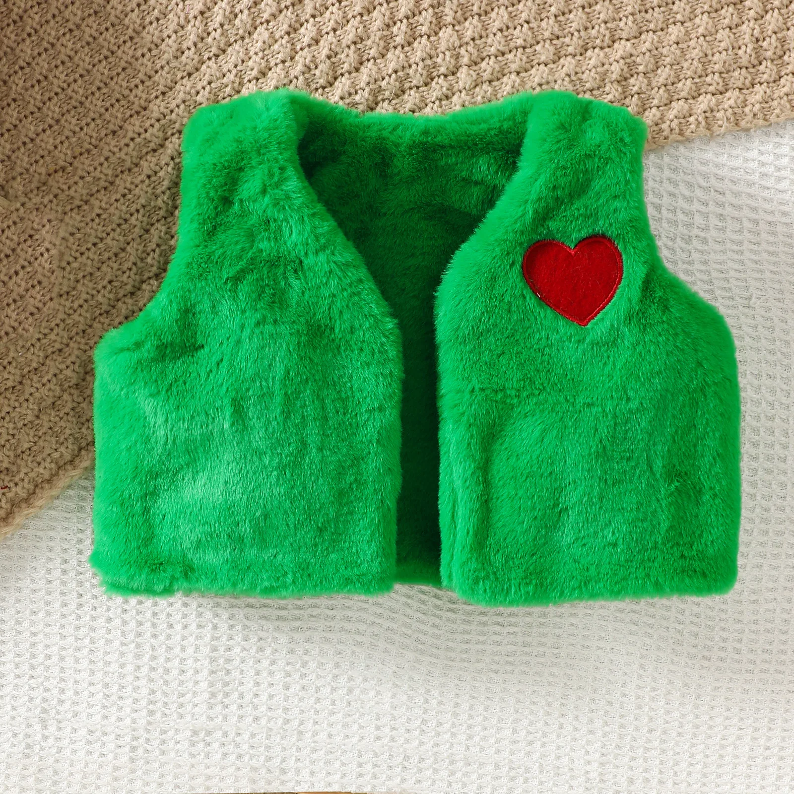 Traje de Navidad para bebé recién nacido con mono y chaleco lana - imagen 3
