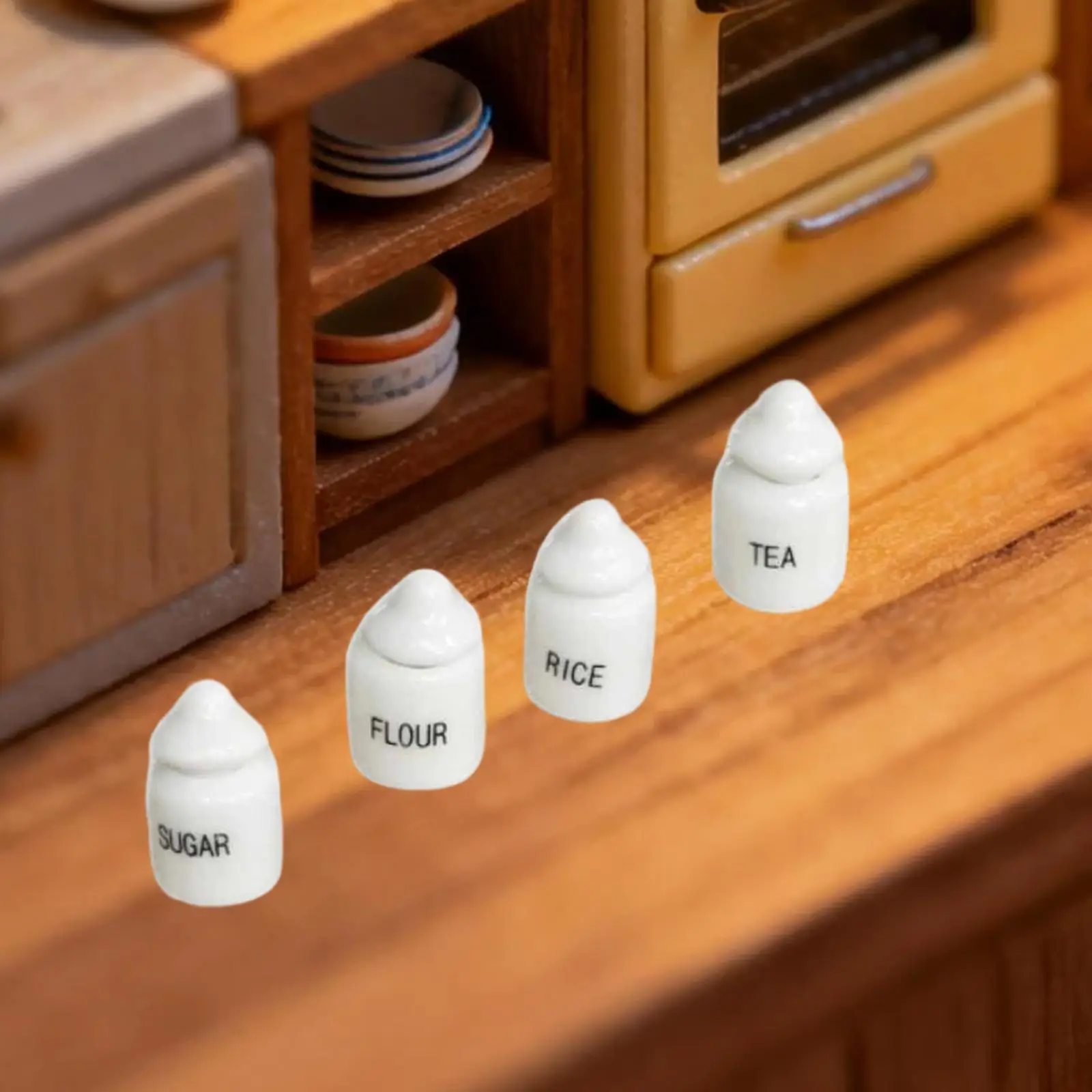 Frascos especias miniatura en cerámica para casa de muñecas - imagen 5