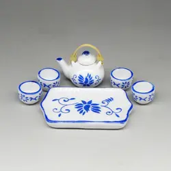 Juego té cerámica para muñecas, mini accesorios del hogar