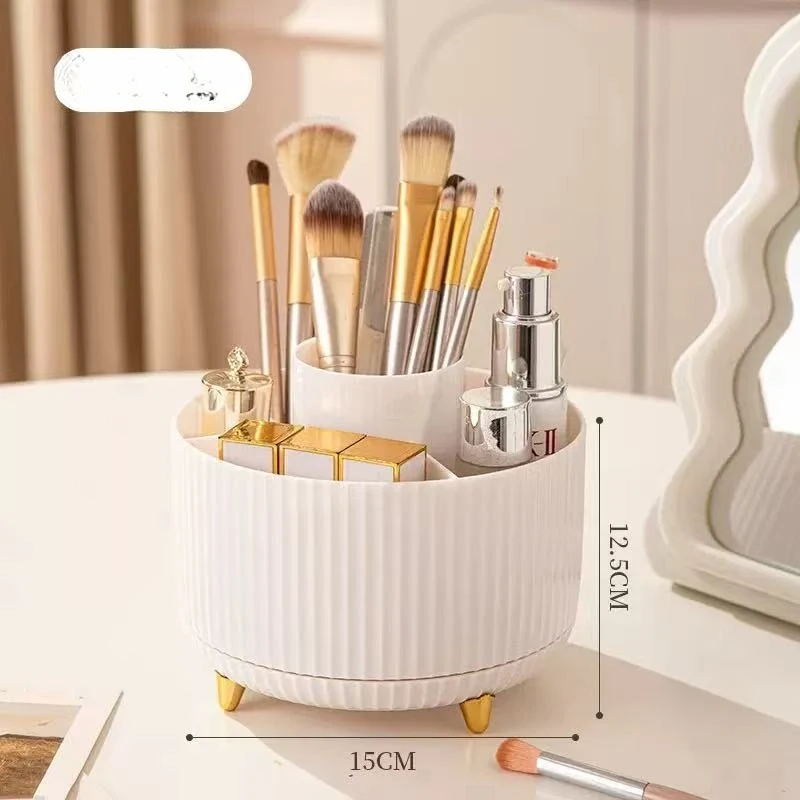 Organizador giratorio de brochas de maquillaje para cosméticos de mesa - imagen 4