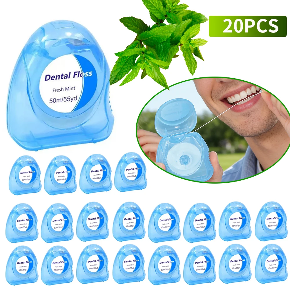 Rollos de hilo dental de menta en formato compacto