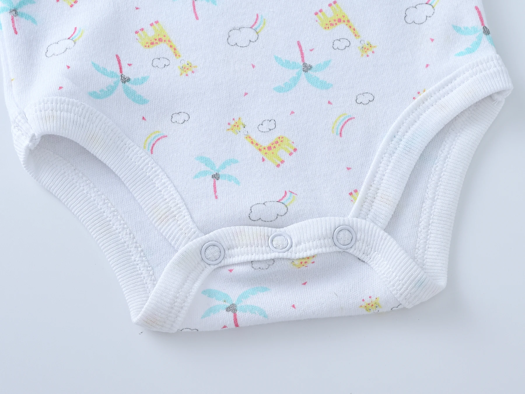 Body bebé algodón verano cuello redondo recién nacido - imagen 4