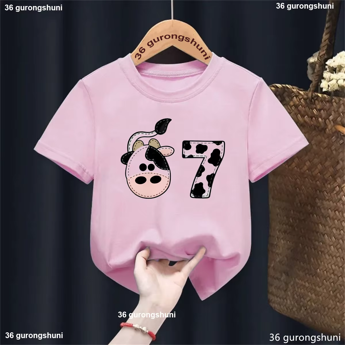 Camiseta infantil de estampado vaca con diseño fresco verano - imagen 4