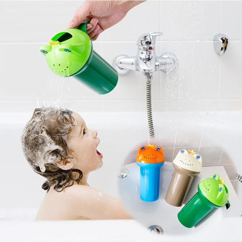 Taza/cuchara de baño infantil con diseño de rana