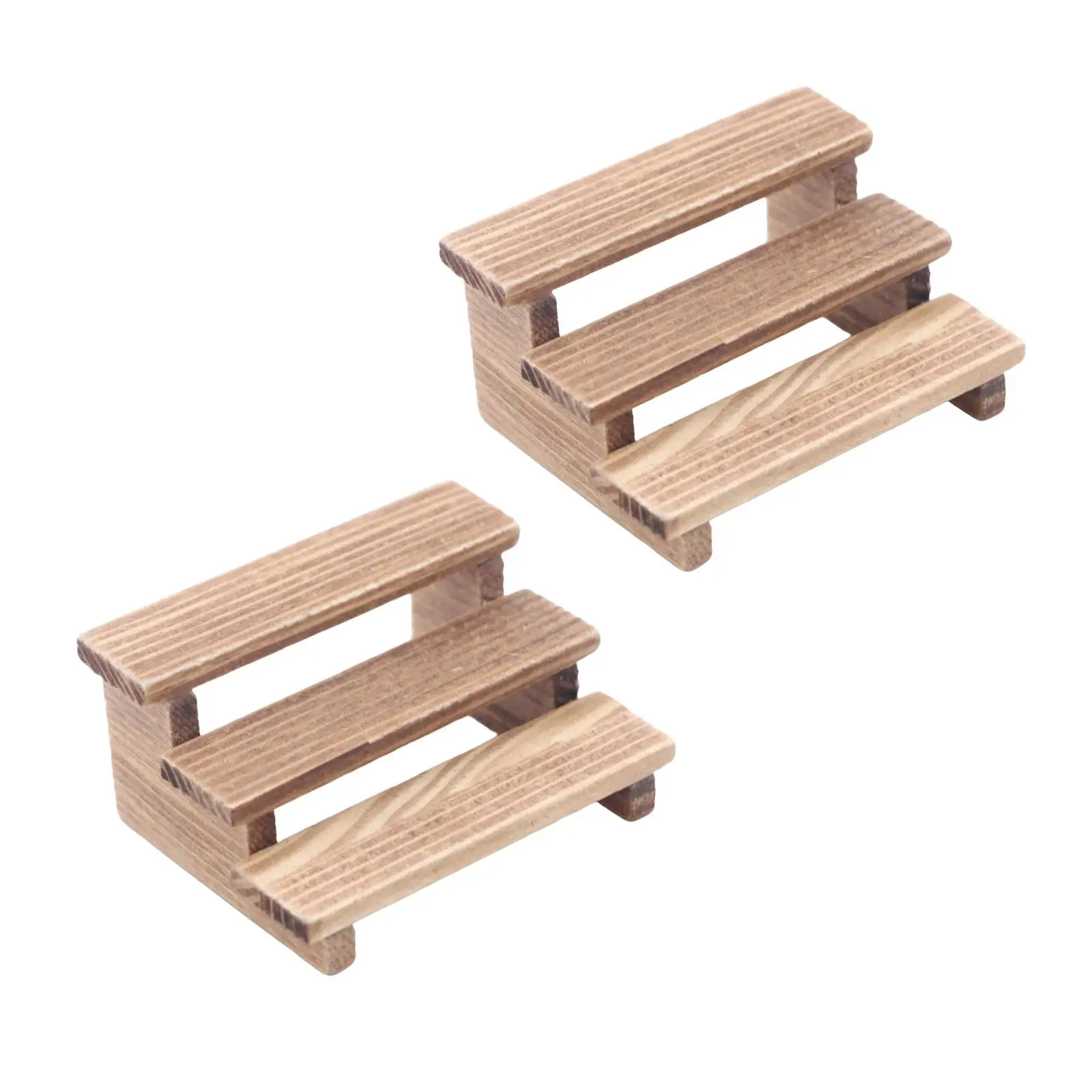 Detalle de la estructura de madera del expositor miniatura
