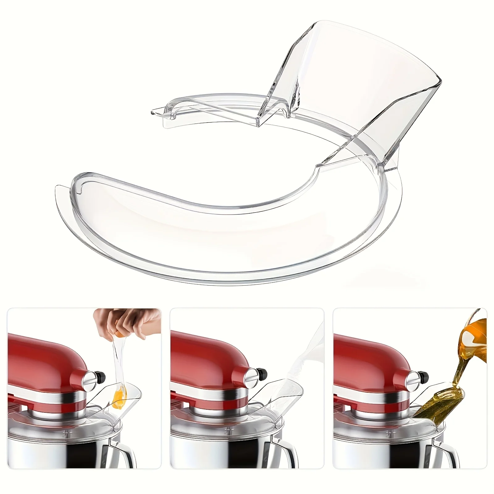 Protector antisalpicaduras transparente KitchenAid para batidora de pedestal - imagen 4