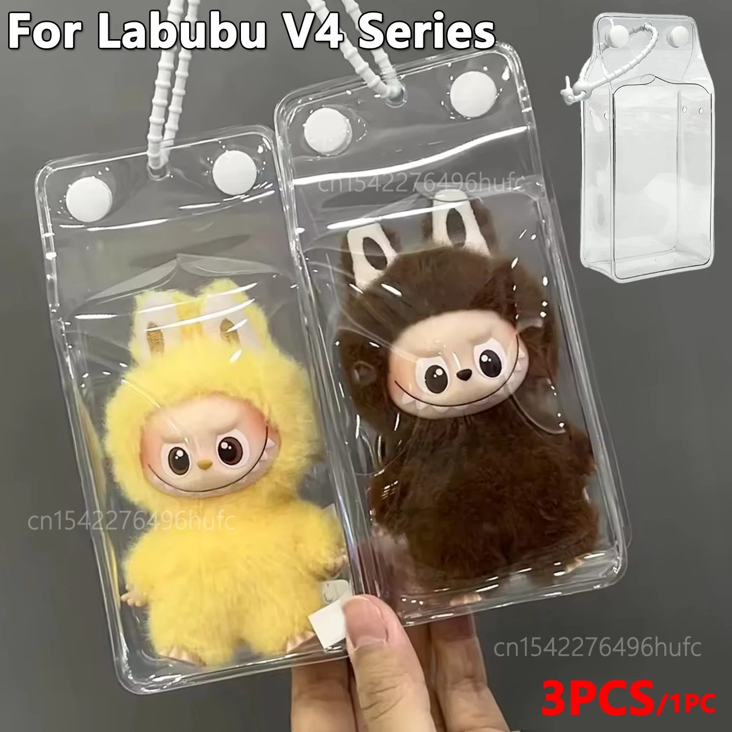 Funda protectora para Labubu con cuerda de silicona - imagen 4