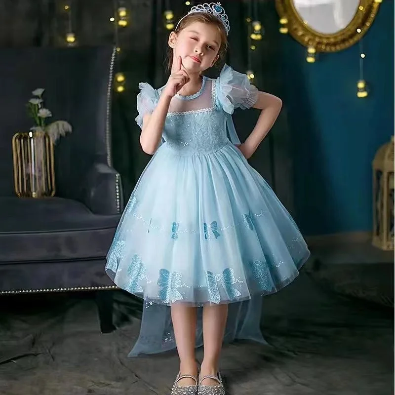 Vestido de princesa para niña con vuelo festivo - imagen 5