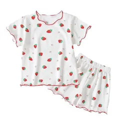 Pijama corto de algodón para niña – Fresco y cómodo en verano