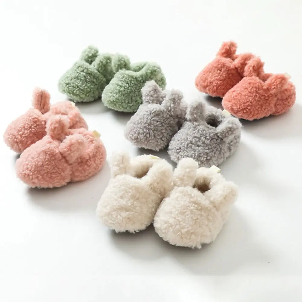 Botines de bebé antideslizantes de lana para invierno, suaves