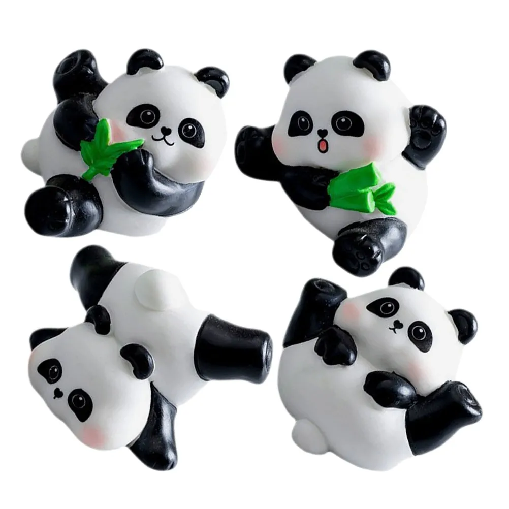 Adorno decorativo de mini pandas de resina para escritorio - imagen 3