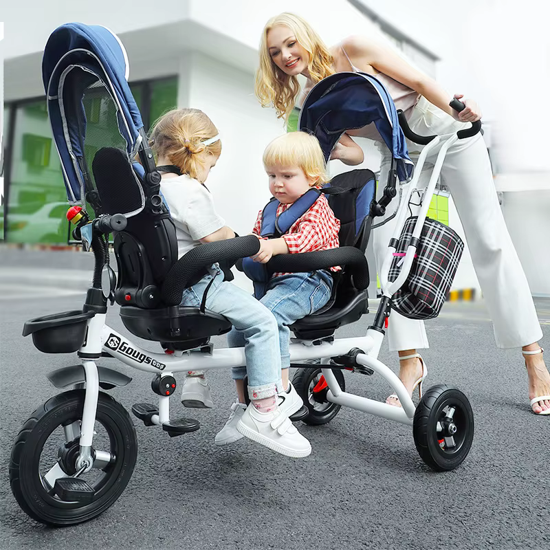 Triciclo gemelos resistente para niños de 1 a 5 años - imagen 4