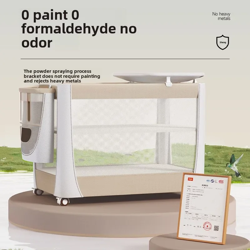 Cuna multifuncional con cambiador plegable y portátil - imagen 2