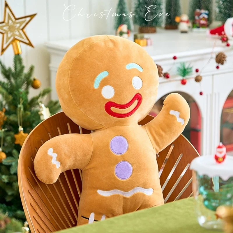 Peluche hombre de jengibre cojín suave de decoración navideña - imagen 3