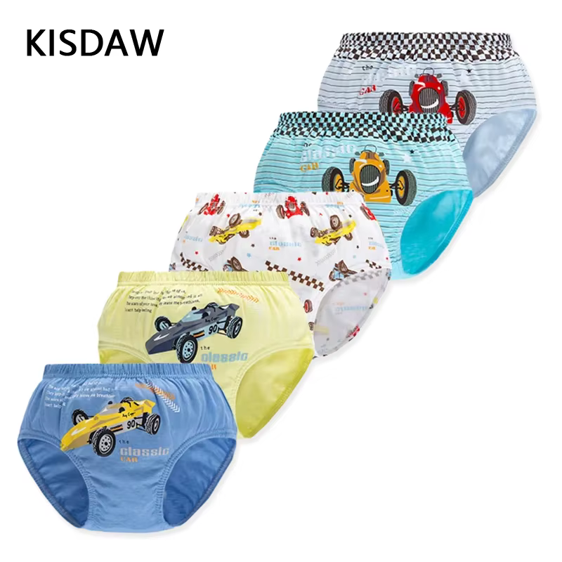 Calzoncillos slip de algodón para niños con dibujo de coche